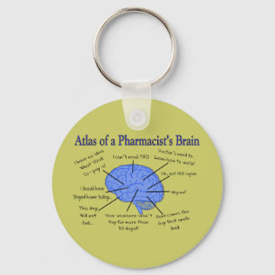 Atlas of A Pharmacist's Brain-Hilarious Sleutelhanger