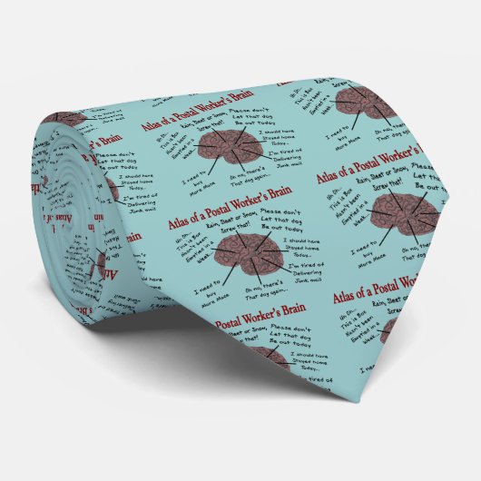 Atlas of a Postal Worker's Brain Stropdas (Opgerold)