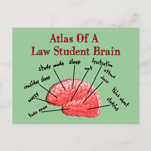 Atlas of Law Student Brain Briefkaart (Voorkant)