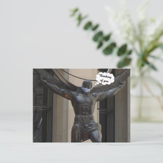 Atlas, Pensez à vous - Carte postale NYC H (Debout devant)