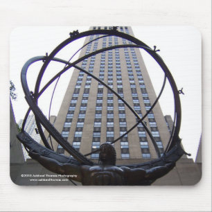 Atlas Sculpture and 30 Rock in NYC Mousepad Muismat