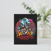 Atlas Space Man Feestdagenkaart (Staand voorkant)