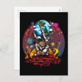 Atlas Space Man Feestdagenkaart (Voorkant / Achterkant)