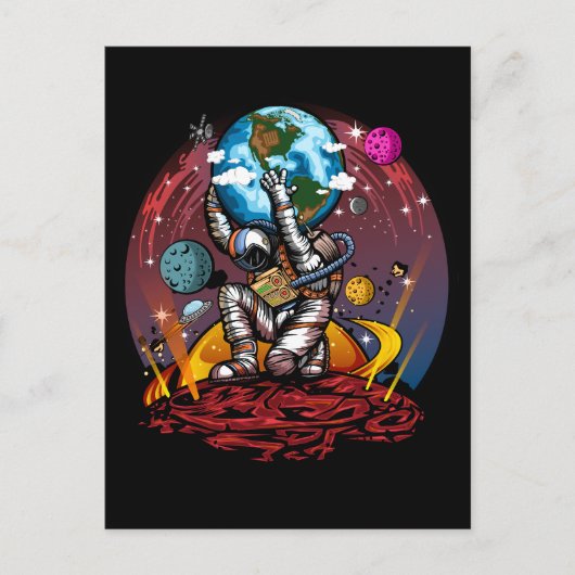 Atlas Space Man Feestdagenkaart (Voorkant)