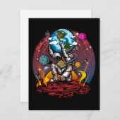 Atlas Space Man Feestdagenkaart (Voorkant / Achterkant)