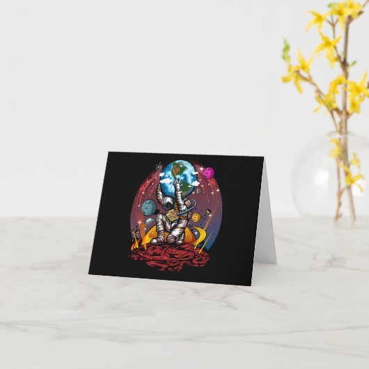 Atlas Space Man Kaart (Gele Bloem)