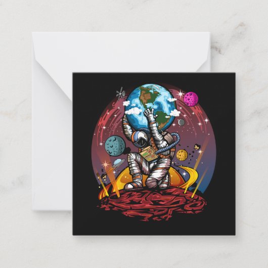 Atlas Space Man Notitiekaartje (Voorkant)