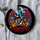 Atlas Space Man Ronde Button 6,0 Cm (In situ)