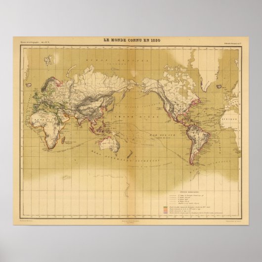 Atlas van 1550 poster (Voorkant)