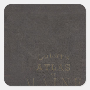 Atlas van de deelstaat Maine Vierkante Sticker