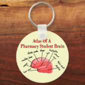 Atlas van een Farmacie Student Brain Sleutelhanger (Voorkant)