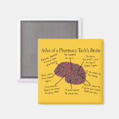 Atlas van een Farmacie Tech's Brain Magneet (Voorkant / Achterkant)
