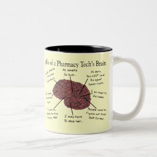 Atlas van een Farmacie Tech's Brain Tweekleurige Koffiemok