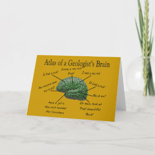 Atlas van een Geoloog's Brain Funny Gifts Kaart