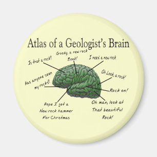 Atlas van een Geoloog's Brain Funny Gifts Magneet