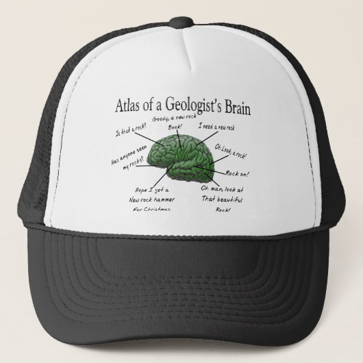Atlas van een Geoloog's Brain Funny Gifts Trucker Pet (Voorkant)
