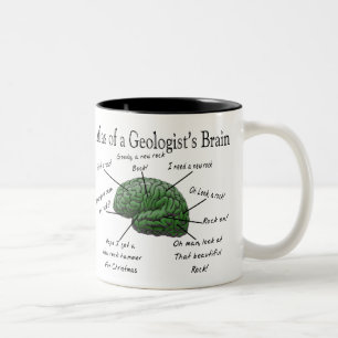 Atlas van een Geoloog's Brain Funny Gifts Tweekleurige Koffiemok