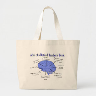 Atlas van een in ruste gepensioneerde brein van de grote tote bag