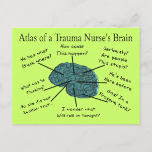 Atlas van een Trauma Nurse's Brain Briefkaart