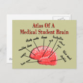 Atlas van het Brain van de Medische Student Briefkaart (Voorkant / Achterkant)