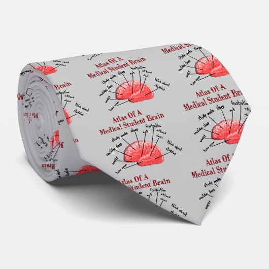 Atlas van het Brain van de Medische Student Stropdas (Opgerold)