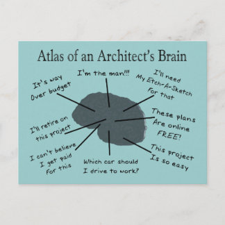 Atlas van het brein van een architect briefkaart