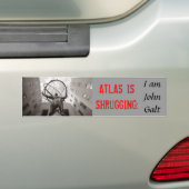 ATLAS VERSCHUIVT: Ik ben John Galt Bumpersticker (Op auto)