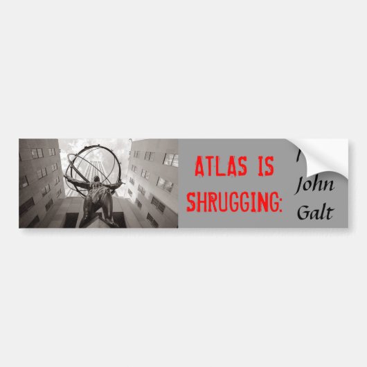 ATLAS VERSCHUIVT: Ik ben John Galt Bumpersticker (Voorkant)