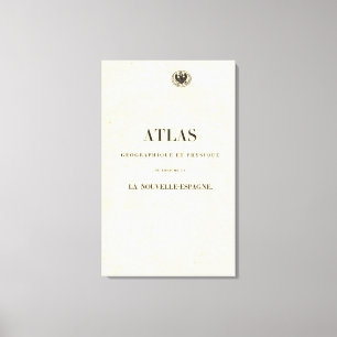 Atlas voor geografische en fysieke halve titel canvas afdruk