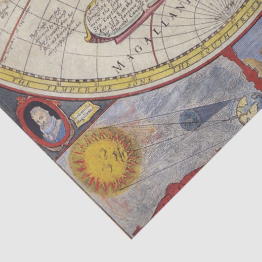 Atlas Wereldkaart 20x30-decoupage Tissuepapier (Detail)