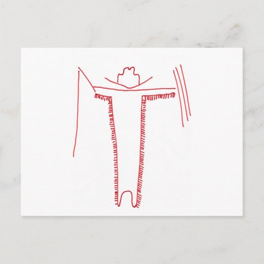 atlatlman briefkaart (Voorkant)