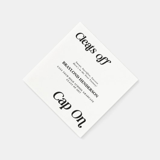 Atleet Afstuderen verwijdert Pet op Servet (Hoek)