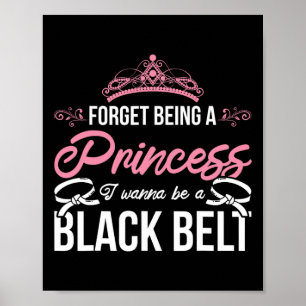 Atlete Karate Meisje Sparring Black Belt Vrouwen G Poster