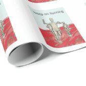 atleten, rennen, marathonraceontwerp cadeaupapier (Rol Hoek)