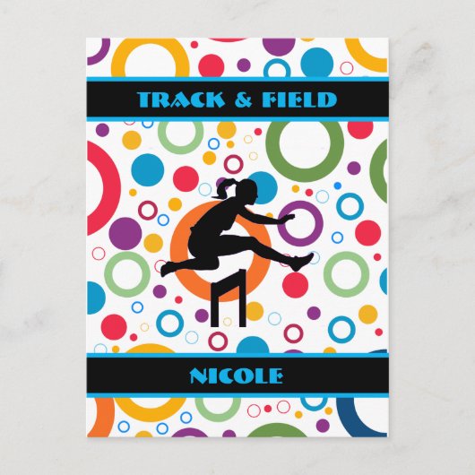 Atletiek Abstract Briefkaart (Voorkant)