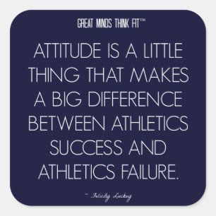 Atletiek Quote 6: Attitude for Success Sticker
