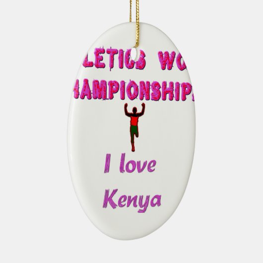 Atletiek Wereldkampioenschappen Kenia Runner: I Lo Keramisch Ornament (Rechts)