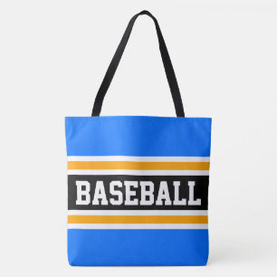 Atletisch HONKBAL Helderblauw Zwart Oranje Strepen Draagtas