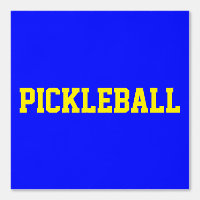 Atletische Heldergele PICKLEBALL op Levendig Blauw