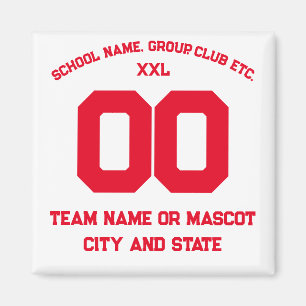 Atletische Sport Template Stad Staat School Magneet