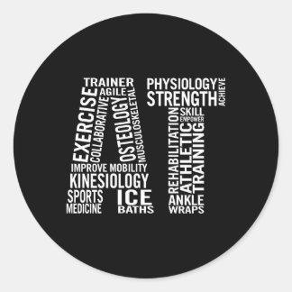 Atletische trainer Atletische training Gear Ronde Sticker