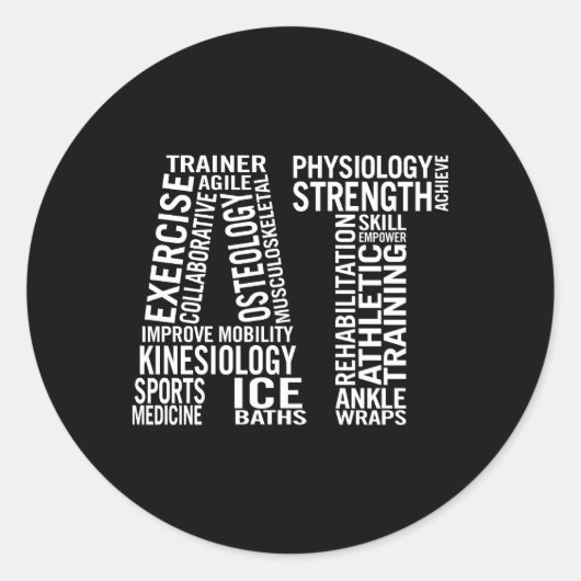 Atletische trainer Atletische training Gear Ronde Sticker (Voorkant)