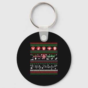 Atletische Trainer Kerst Shirten Sleutelhanger
