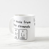 Atli tasse de nom de table périodique (Devant gauche)