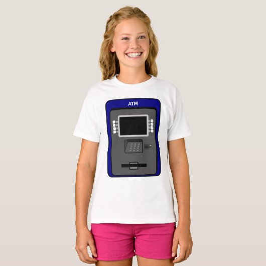 ATM Machine Meisjes T-shirt (Voorkant volledig)