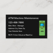 ATM Machine Reparation Services Visitekaartje (Voorkant)
