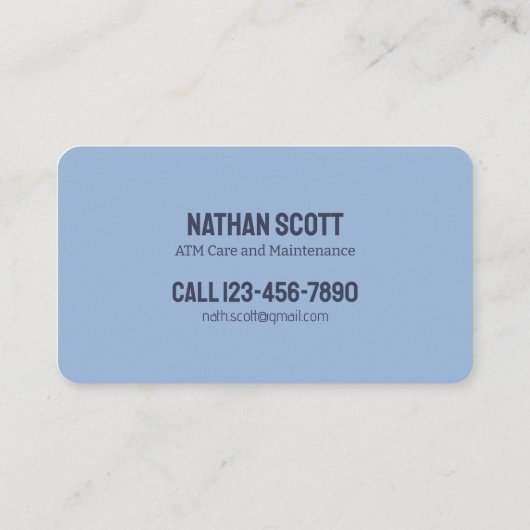 ATM-machine Visitekaartje (Achterkant)