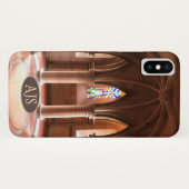 Atmosferische zandstenen pillars & Glas in lood. Case-Mate iPhone Case (Achterkant (horizontaal))