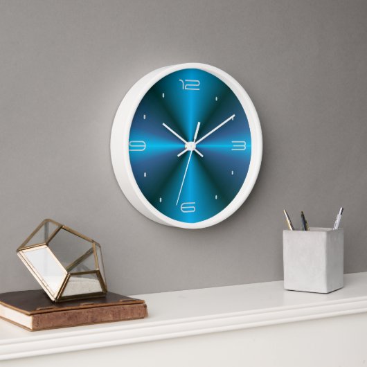 Atmosphère avec lumière bleue Design Horloge mural (Bureau)