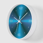 Atmosphère avec lumière bleue Design Horloge mural (Angle)